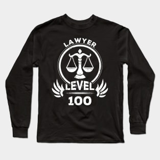 Level 100 Lawyer Gift For Lawyer Long Sleeve T-Shirt